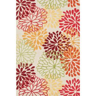 Peony Multicolor Floral Rug (76 X 96)
