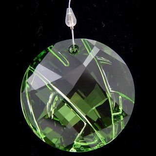 Swarovski Crystal 2008 Round Green Membership Window Ornament