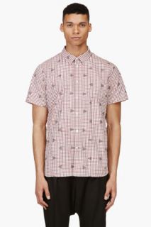 Paul Smith Jeans Pink Check And Triangle Print Shirt