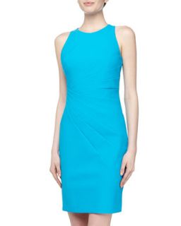 Sunray Seamed Couture Contour Sheath Dress, True Blue
