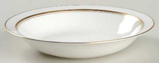 Fukagawa Dorset Rim Soup Bowl, Fine China Dinnerware   Imperial Bone,Gold Trim &