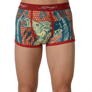 Ed Hardy Mens Cowboy And Horse Red Trunk Underwear