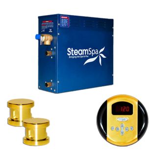 SteamSpa OA1050GD Oasis 10.5kw Steam Generator Package in Polished Brass