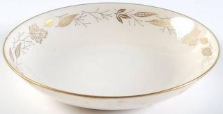 Franciscan Gold Leaves Coupe Soup Bowl, Fine China Dinnerware   Gold Leaves,Bran