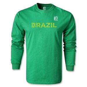 FIFA World Cup 2014 FIFA Confederations Cup 2013 Brazil LS T Shirt (Green)