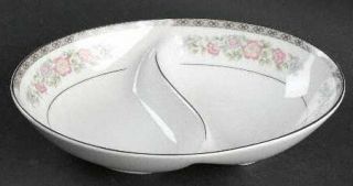 Fashion Royale Rhapsody 10 Oval Divided Vegetable Bowl, Fine China Dinnerware  