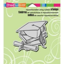 Stampendous Cling Rubber Stamp 3.5 X4 Sheet   Cap   Scroll