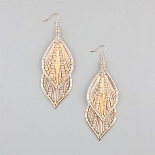 Dreamcatcher Leaf Dangle Earrings Gold One Size For Women 234598621