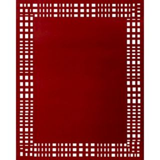 Room Essentials 5x8 Patio Rug   Red Square Cutouts