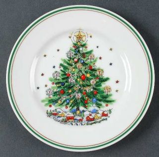 Salem Christmas Eve (Porcelain) Bread & Butter Plate, Fine China Dinnerware   Gr