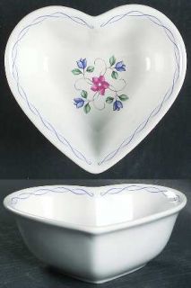 Pfaltzgraff Bonnie Brae  6 Inch Heart Shaped Bowl, Fine China Dinnerware   Stone