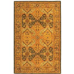 Handmade Treasure Gold/ Green New Zealand Wool Rug (5 X 8) (GoldPattern OrientalMeasures 0.625 inch thickTip We recommend the use of a non skid pad to keep the rug in place on smooth surfaces.All rug sizes are approximate. Due to the difference of monit