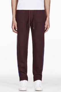 Marc By Marc Jacobs Burgundy Wool Knit Hampstead Lounge Pants