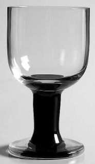 Rosenthal Plus Black Cordial Glass   Clear Bowl,Black Stem,Clear Foot
