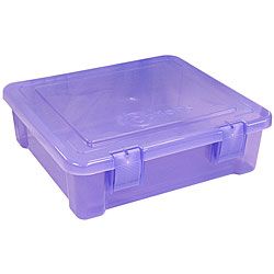 Creative Options Purple File Tub (PurpleTwo latch closuresMolded handle Dimensions 15 inches x 17 inches x 5 inches )
