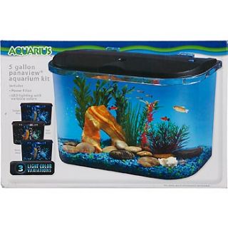 Aquarius Panaview Aquarium Kit, 5 gallons, 16.25 L X 10 W X 11 H