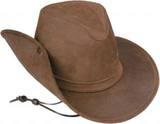 Minnetonka Aussie Hat   Brown Ruff Leather Hats