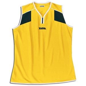 Xara Womens Preston Sleeveless Soccer Jersey (Yl/Bk)