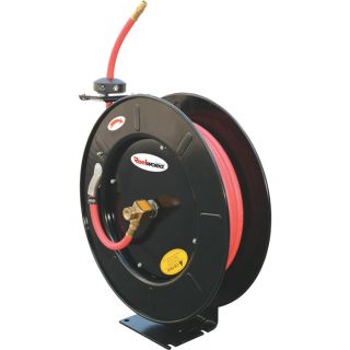ReelWorks Spring Rewind Air Hose Reel with 3/8 Inch x 50ft. Hose, Model L808153