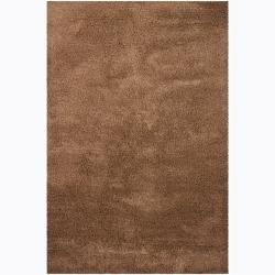 Handwoven Brown Polyester Mandara Shag Area Rug (5 X 76)