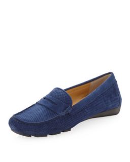 Rob Perforated Loafer, French Blue