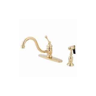 Elements of Design EB3572BLBS Hot Springs One Handle Kitchen Faucet With Spray