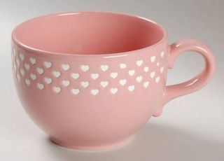Waechtersbach Heart Pink Jumbo Mug, Fine China Dinnerware   Red/White/Pink Heart