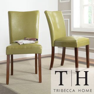 Tribecca Home Estonia Olive Green Upholstered Dining