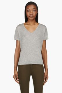 J Brand Grey V_neck Janis Modal T_shirt