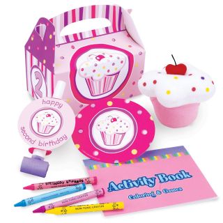 Girls Lil Cupcake 2nd Birthday Party Favor Box