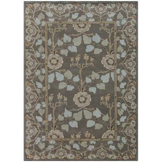 Hand tufted Gray Wool Fish themed Rug (8 X 11)