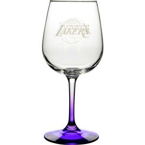 Los Angeles Lakers Boelter Brands Satin Etch Wine Glass
