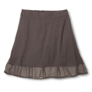 Xhilaration Juniors Skirt with Contrast Hem   Gray XS(1)