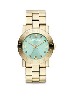 Marc by Marc Jacobs Mint Dial Goldtone Finished Stainless Steel Bracelet Watch  