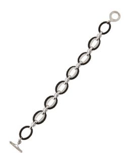 Cable and Diamond Pave Link Bracelet
