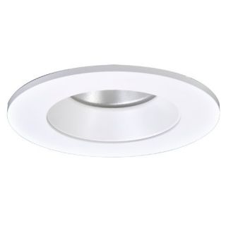 Halo TL402WHS LED Downlight Trim, 4 Reflector Trim w/ Regressed Solite Lens White Trim with White Reflector