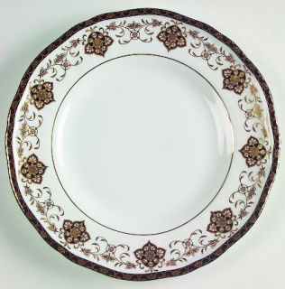 Wedgwood Constantine (England) Salad Plate, Fine China Dinnerware   Bone,Black&G