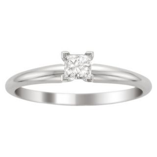 1/2 CT.T.W. Diamond Solitaire Ring in 14K White Gold   Size 6.5