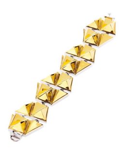 Pyramid Stud Bracelet, Yellow/White
