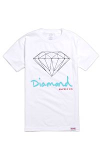 Mens Diamond Supply Co T Shirts   Diamond Supply Co Script Logo T Shirt