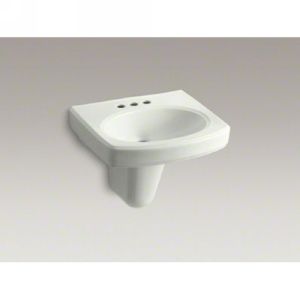 Kohler K 2035 4 NY PINOIR Pinoir® Wall Mount Bathroom Sink with 4 Centerset Fau