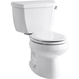 Kohler K 3577 TR 0 WELLWORTH Classic 1.28gpf Round Front Toilet with Class Five