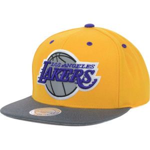 Los Angeles Lakers Mitchell and Ness NBA XL Reflective 2 Tone Snapback Hat