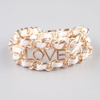 Love Chain Wrap Bracelet Ivory One Size For Women 220094160