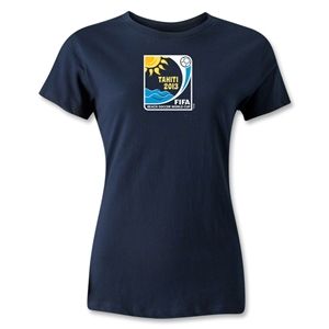 FIFA Beach World Cup 2013 Womens Emblem T Shirt (Navy)