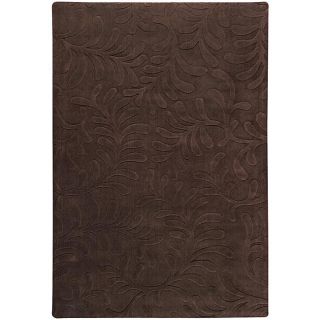 Candice Olson Loomed Cocoa Floral Plush Wool Rug (8 X 11)