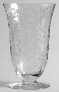 Tiffin Franciscan Cerice Footed Tumbler   Stem #15071, Etched No Beads