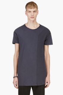 Silent By Damir Doma Slate Blue Layered Reversible T_shirt