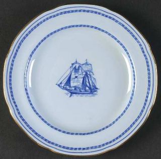 Spode Trade Winds Blue Bread & Butter Plate, Fine China Dinnerware   Blue Bands