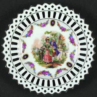 Germany Gmy59 5 Pierced Plate, Fine China Dinnerware   Pierced,Floral Swags,Med